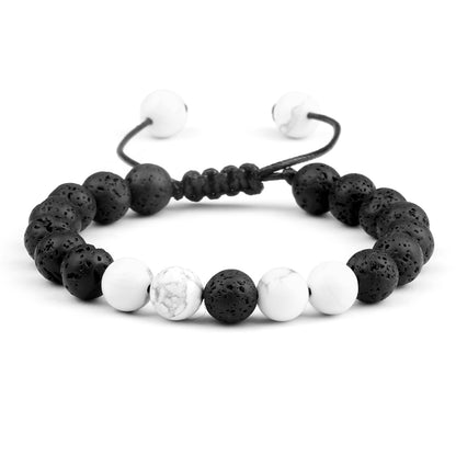 Beads Bracelet with Tiger Eye Adjustable Braided Rope Bangles Healing Jewelry for Men Couples Women