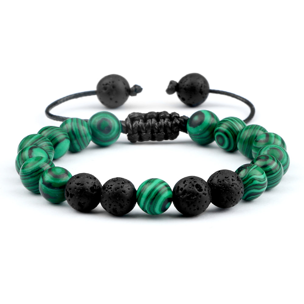 Beads Bracelet with Tiger Eye Adjustable Braided Rope Bangles Healing Jewelry for Men Couples Women