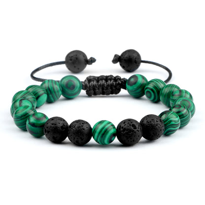 Beads Bracelet with Tiger Eye Adjustable Braided Rope Bangles Healing Jewelry for Men Couples Women