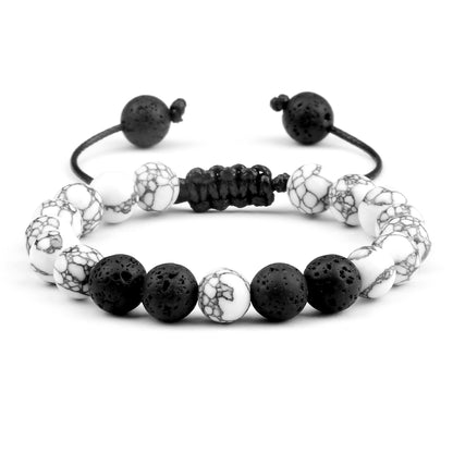Beads Bracelet with Tiger Eye Adjustable Braided Rope Bangles Healing Jewelry for Men Couples Women