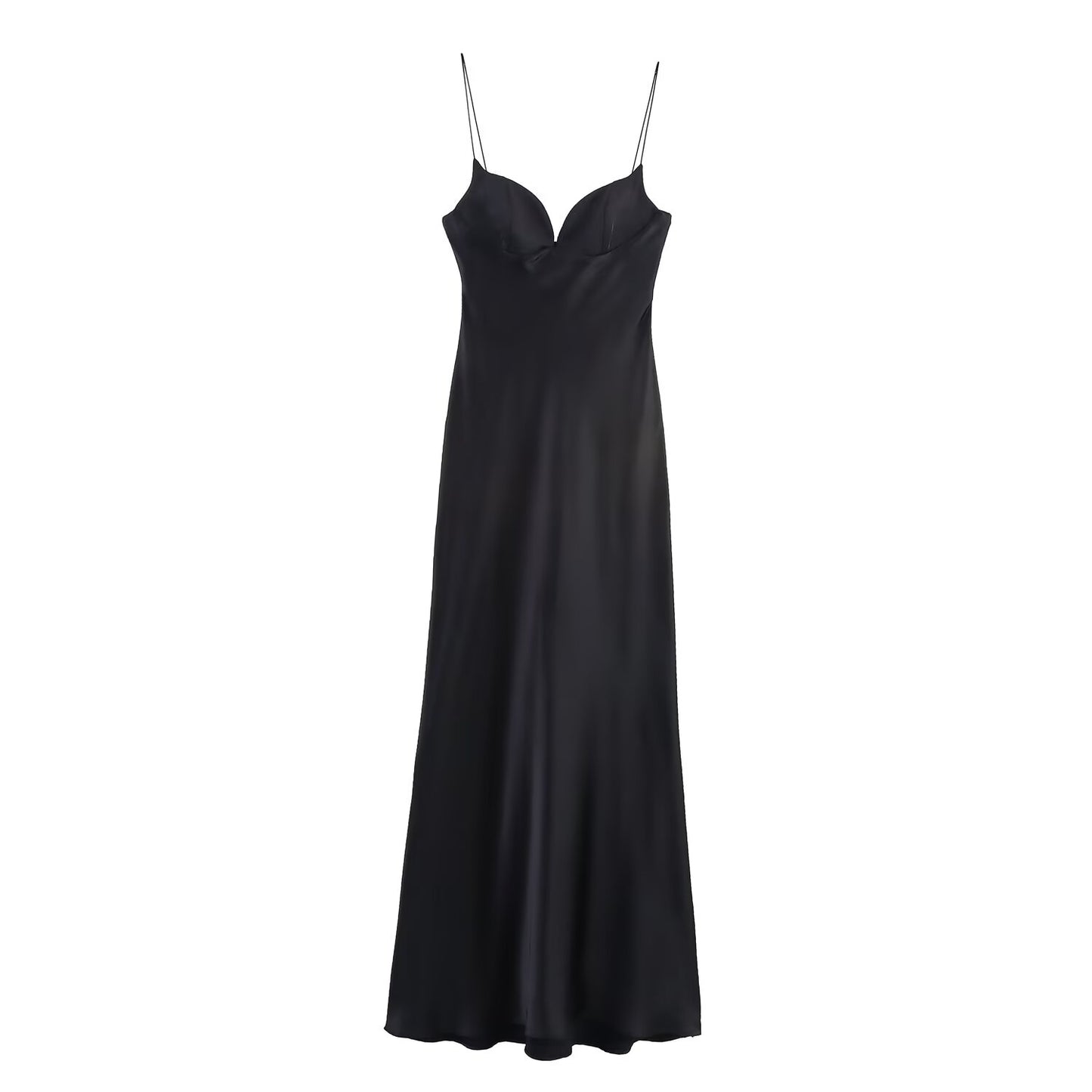 Summer Sexy Satin Textured Dress, Women's Temperament Suspender Fashion, New Summer Products