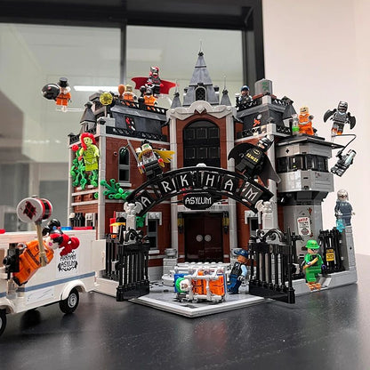 Arkham Asylum Architectural Building Set – Superhero Collectible Display Model for Adult