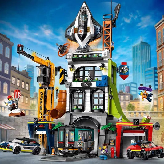 City Tower Battle Architecture Building Set – Street View Model Building Blocks for Kids & Adults
