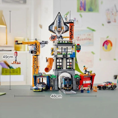 City Tower Battle Architecture Building Set – Street View Model Building Blocks for Kids & Adults