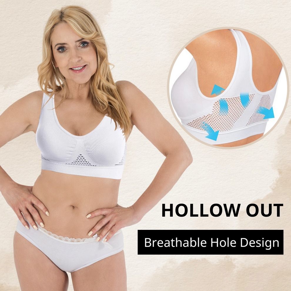 Women Seamless Sports Bra Top with Removable Padding Breathable Fitness Bra