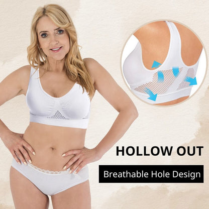 Women Seamless Sports Bra Top with Removable Padding Breathable Fitness Bra