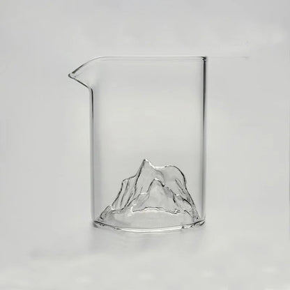 Anti Scalding Wooden Handle Glass Fair Cup Tea Pitcher