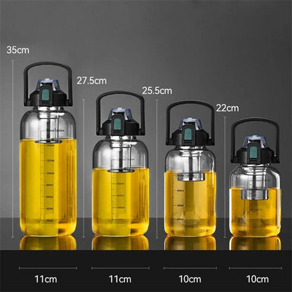 Large Glass Water Bottle with Tea Infuser and Strainer
