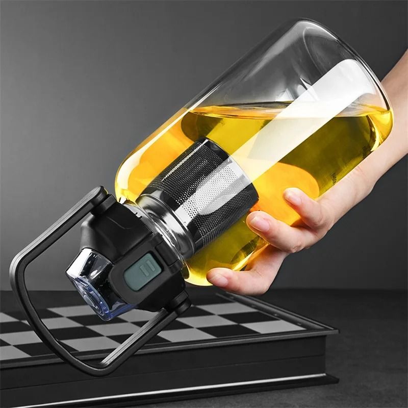 Large Glass Water Bottle with Tea Infuser and Strainer
