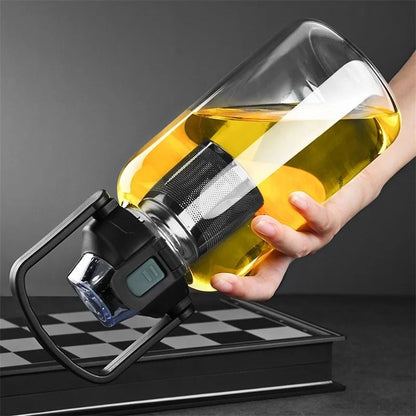Large Glass Water Bottle with Tea Infuser and Strainer