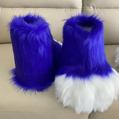 Fluffy Kig Fursuit Cosplay Paw Shoes