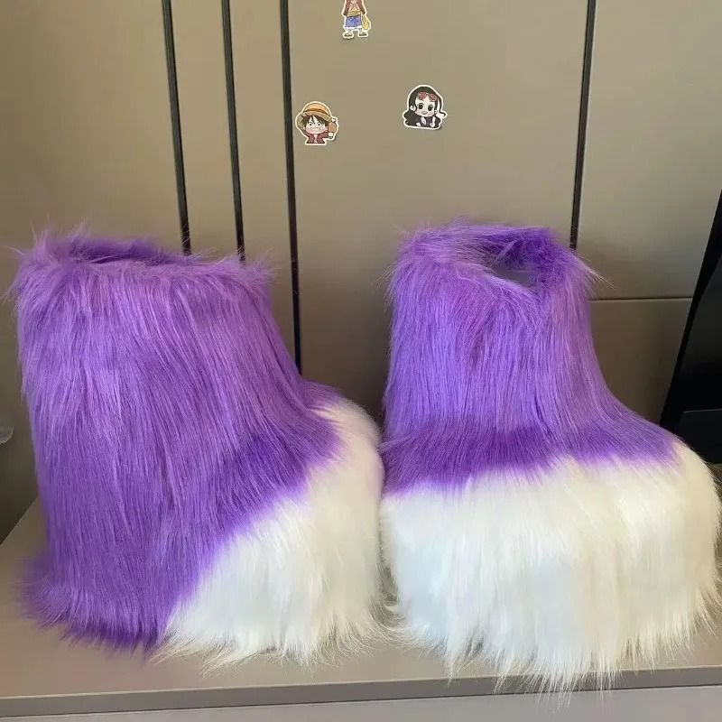 Fluffy Kig Fursuit Cosplay Paw Shoes
