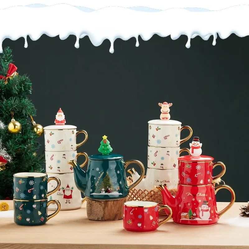 Christmas Porcelain Teaware Gift Set