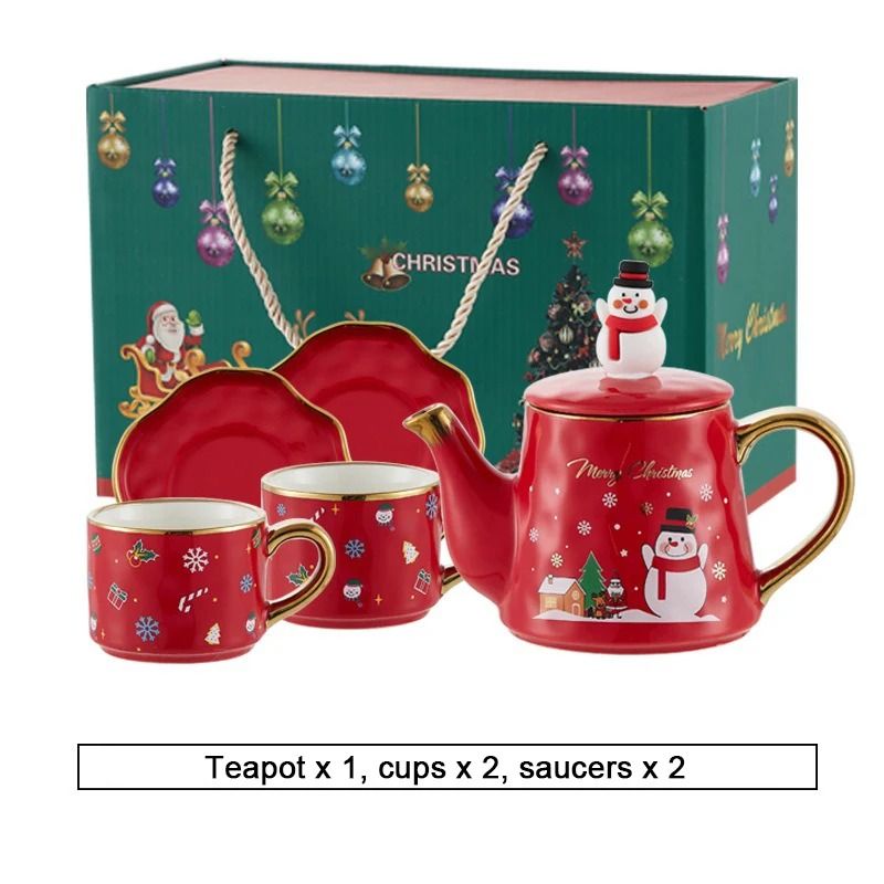 Christmas Porcelain Teaware Gift Set