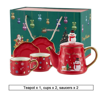 Christmas Porcelain Teaware Gift Set