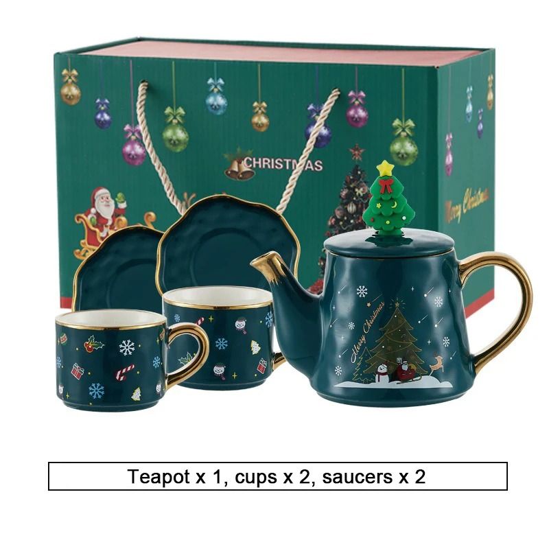 Christmas Porcelain Teaware Gift Set