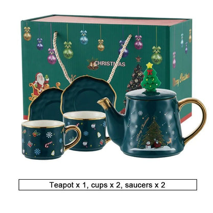 Christmas Porcelain Teaware Gift Set