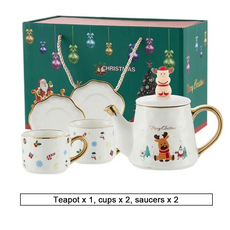 Christmas Porcelain Teaware Gift Set