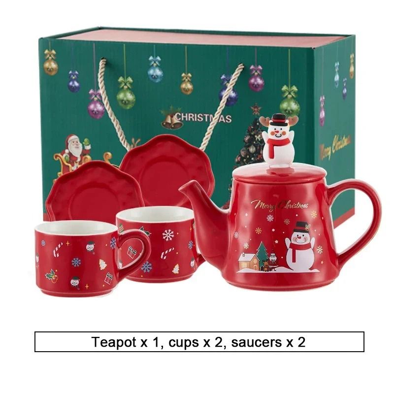Christmas Porcelain Teaware Gift Set
