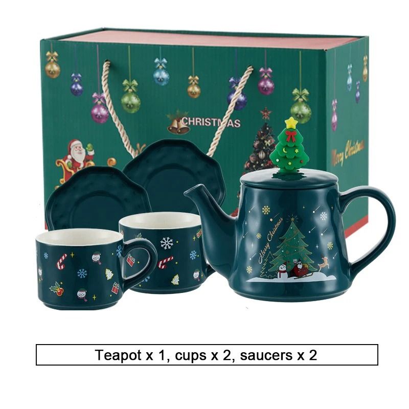 Christmas Porcelain Teaware Gift Set