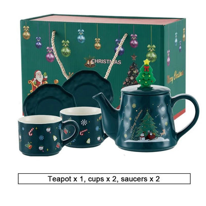 Christmas Porcelain Teaware Gift Set
