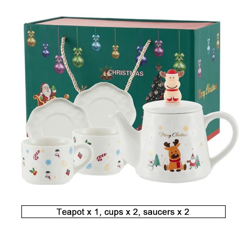 Christmas Porcelain Teaware Gift Set
