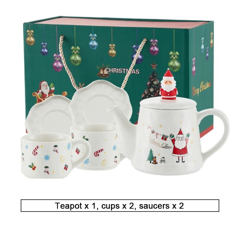 Christmas Porcelain Teaware Gift Set