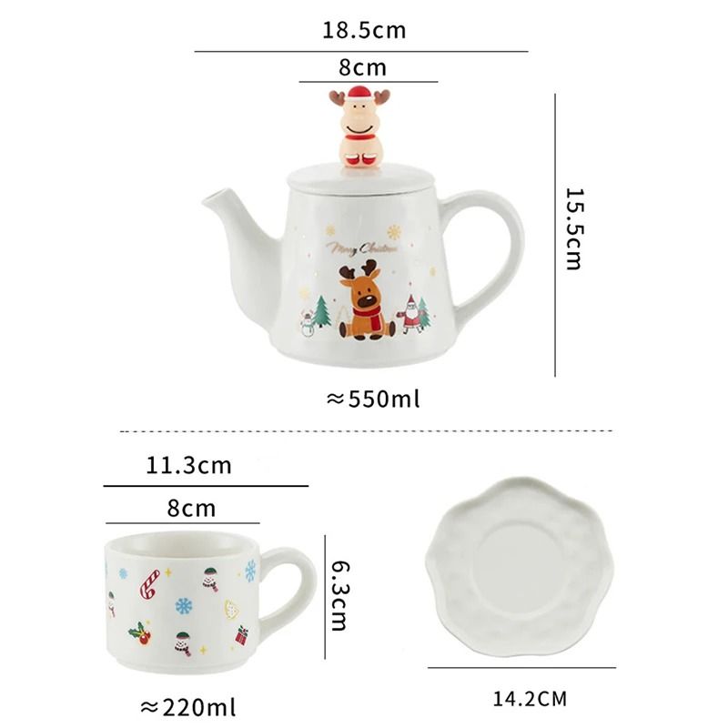 Christmas Porcelain Teaware Gift Set