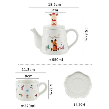Christmas Porcelain Teaware Gift Set