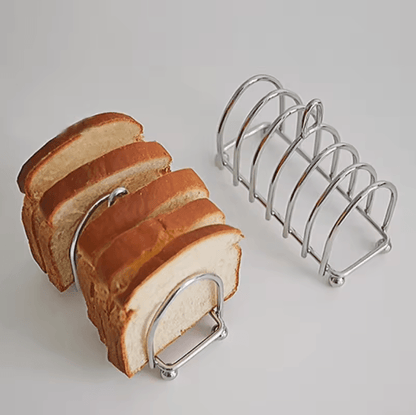 Stainless Steel Toast Bread Rack 6 Slice Bread Holder for Restaurant and Home Use