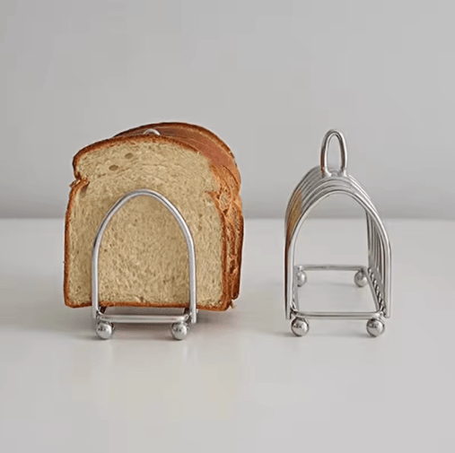 Stainless Steel Toast Bread Rack 6 Slice Bread Holder for Restaurant and Home Use