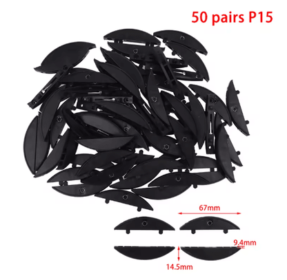 50 Pairs Woodworking Lamino Invisible Connectors P14 P15 2 in 1 Fasteners for Plywood Slotting Machines