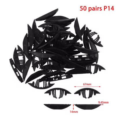 50 Pairs Woodworking Lamino Invisible Connectors P14 P15 2 in 1 Fasteners for Plywood Slotting Machines