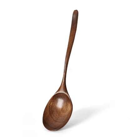 Wooden Soup Spoon Eco Friendly Natural Ellipse Ladle for Cooking and Dining