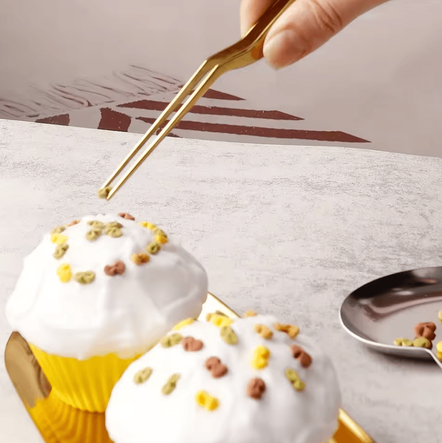 Stainless Steel Cake Decorating Tweezers Pastry Tool Food Grade Kitchen Tongs