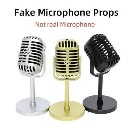 Vintage Style Retro Microphone Prop