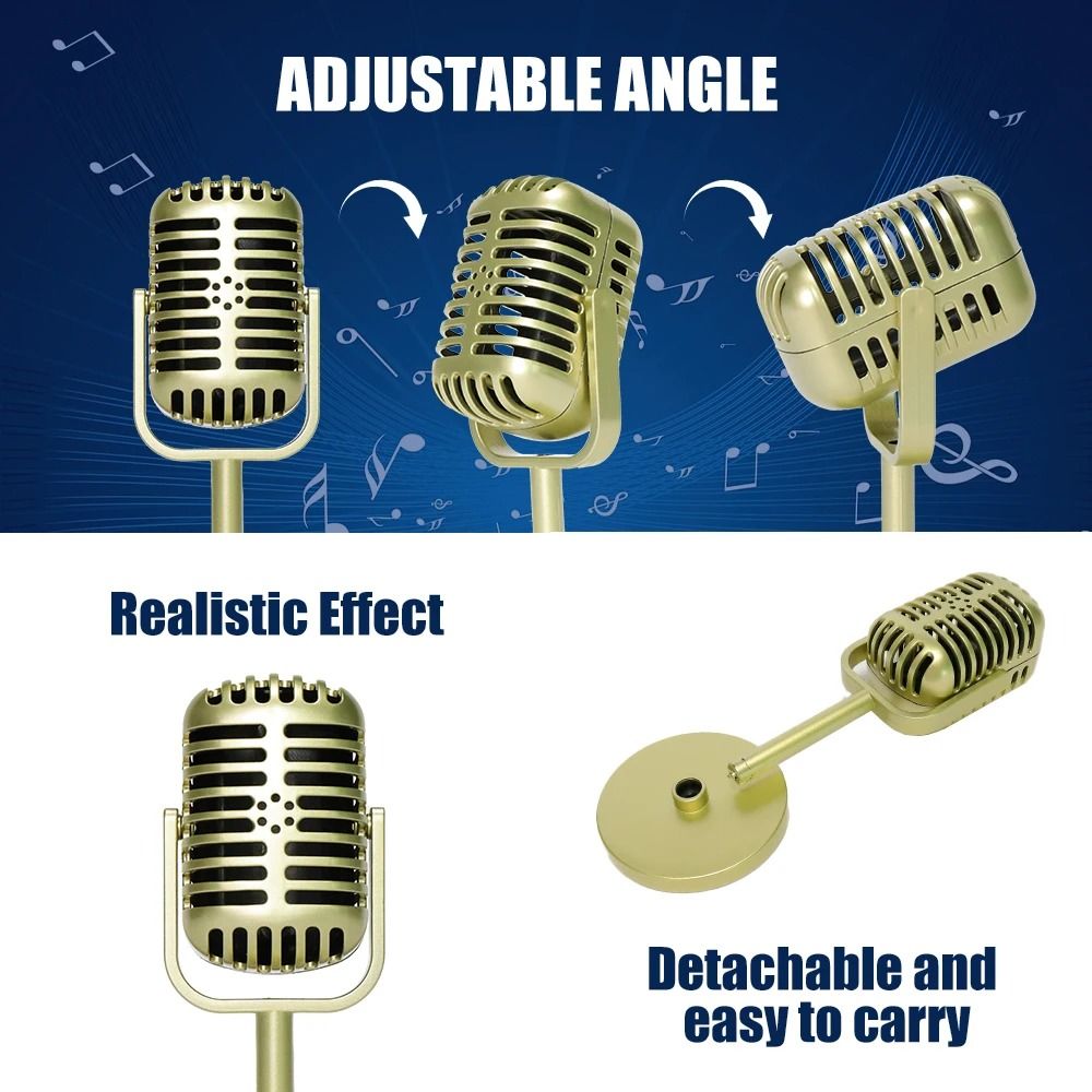 Vintage Style Retro Microphone Prop