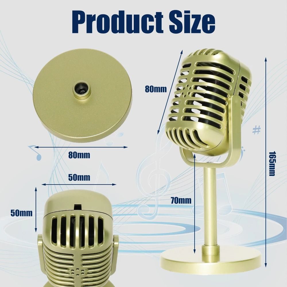 Vintage Style Retro Microphone Prop