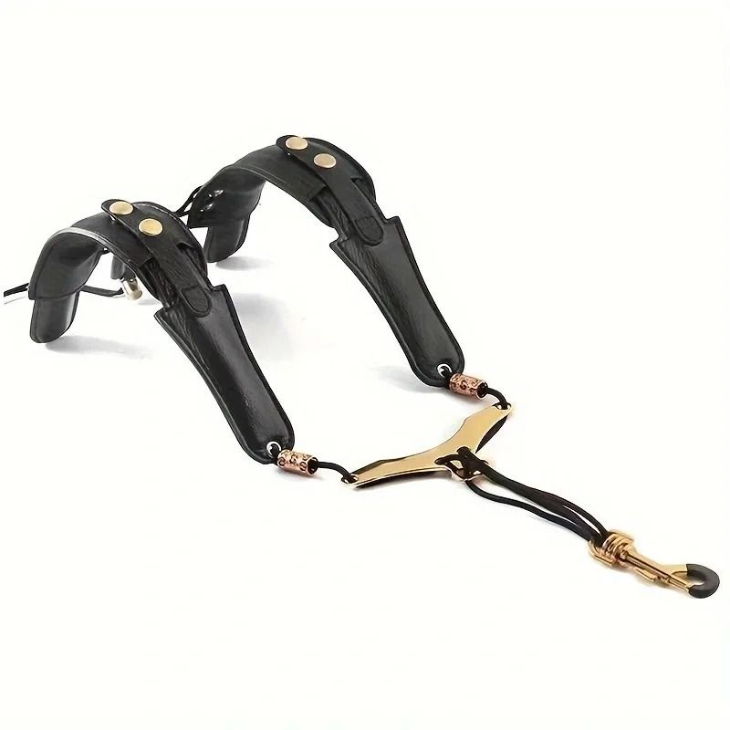 Professional Ergonomic Leather Saxophone Neck Strap