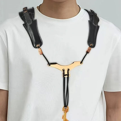 Professional Ergonomic Leather Saxophone Neck Strap