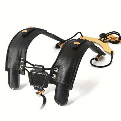 Professional Ergonomic Leather Saxophone Neck Strap
