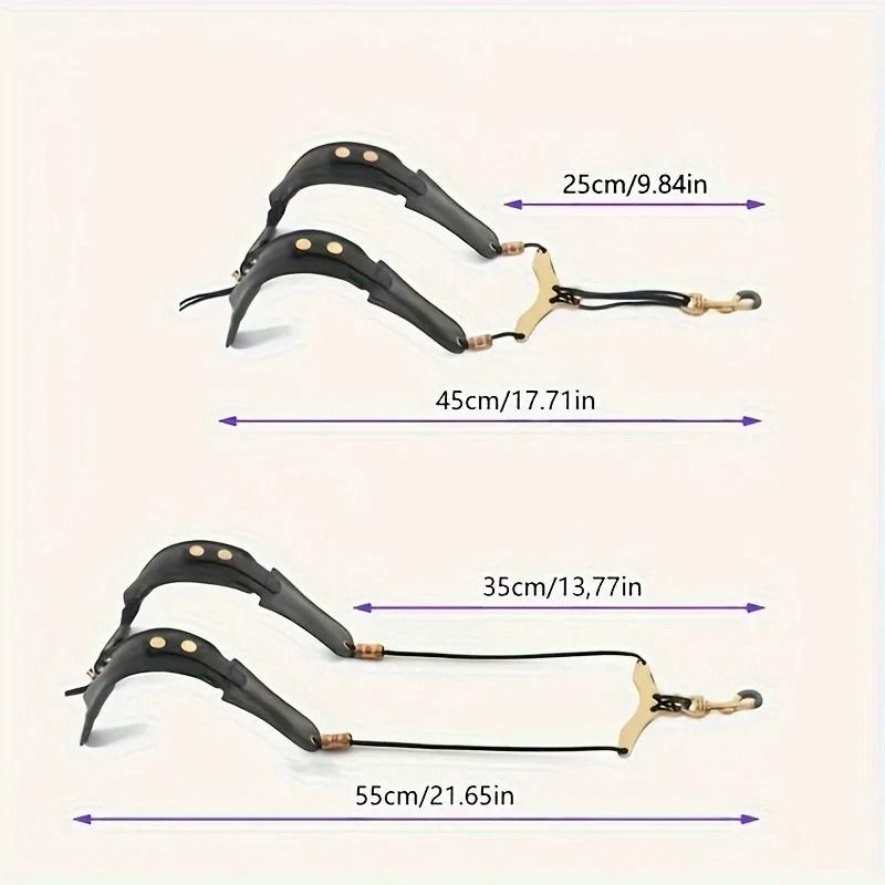 Professional Ergonomic Leather Saxophone Neck Strap
