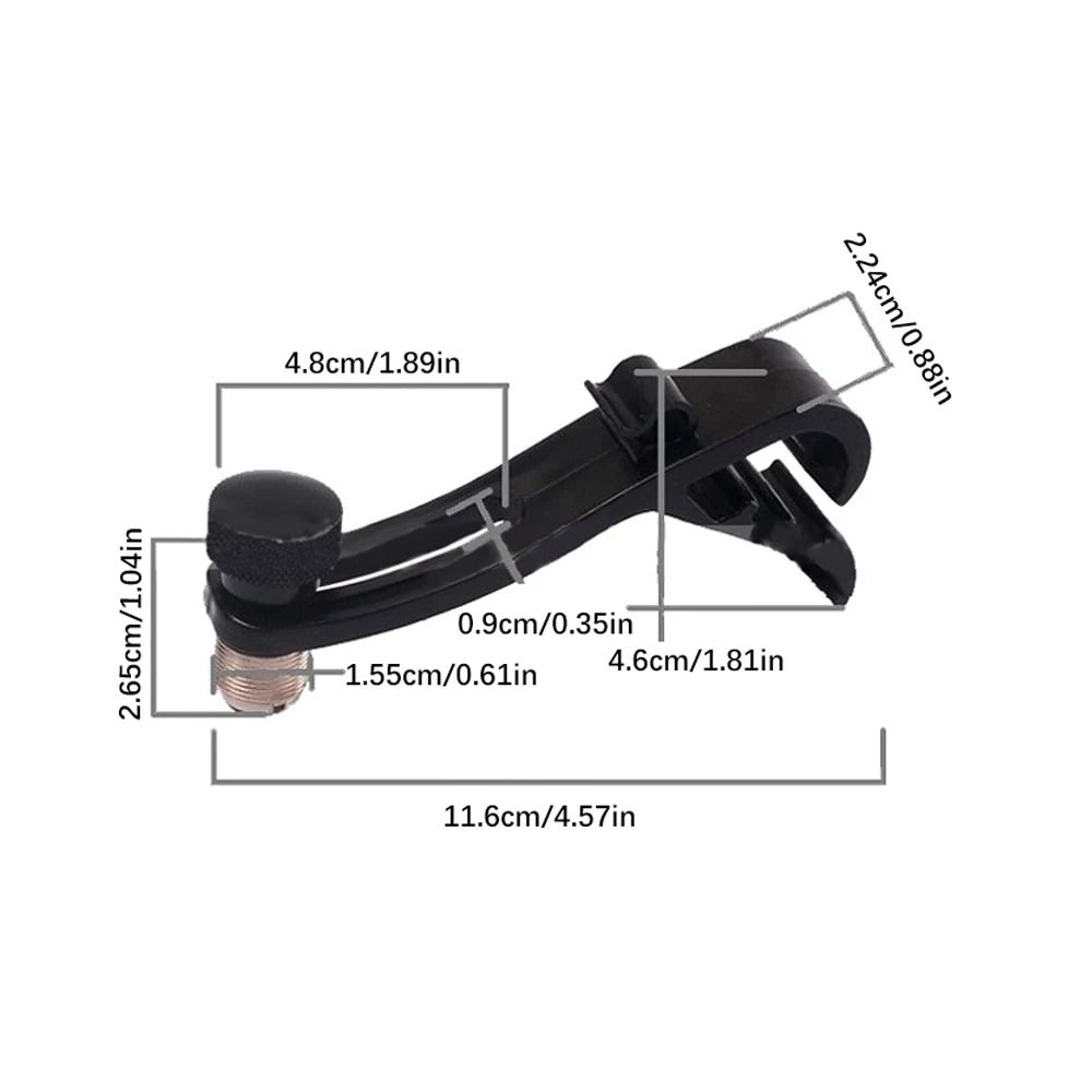 Adjustable Drum Rim Microphone Clamp with Shock Absorption