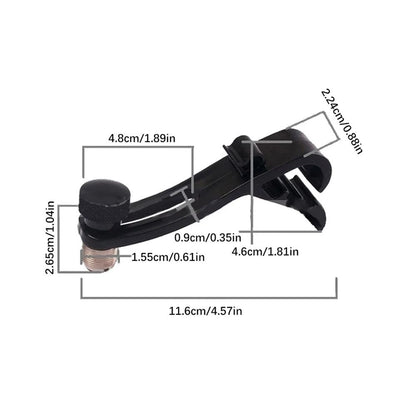 Adjustable Drum Rim Microphone Clamp with Shock Absorption