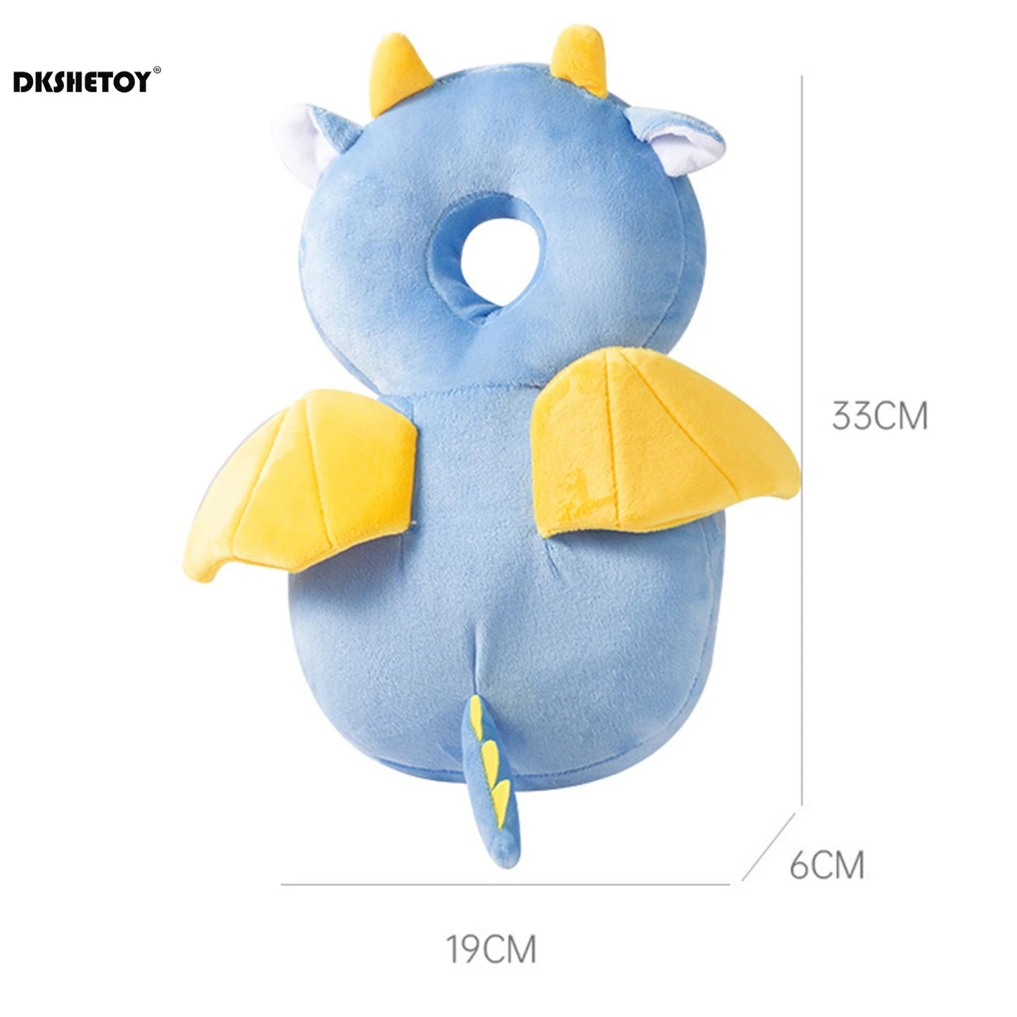 Baby Head Protection Cushion Backpack, Cute Animal Plush Safety Pad with Adjustable Straps for Toddlers Learning to Walk