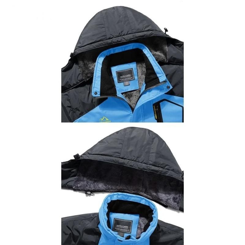 Mens Winter Ski Jacket Waterproof Warm Fleece Snow Coat Windproof Outdoor Parka