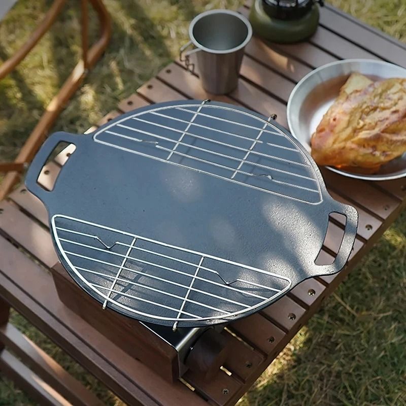 Stainless Steel Outdoor Barbecue Net & Steam Rack – Multifunctional Anti-Scorching Grill Grate