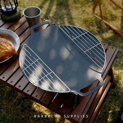 Stainless Steel Outdoor Barbecue Net & Steam Rack – Multifunctional Anti-Scorching Grill Grate