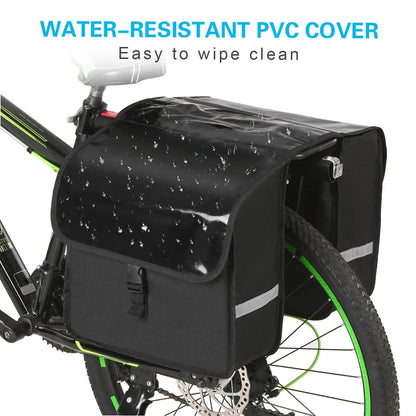 28L Water Resistant Bicycle Rear Seat Trunk Bag – Large Capacity Bike Pannier for Commuting