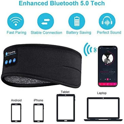 Professional Wireless Sleep Headphones and Ultra-Soft Bluetooth Music Eye Mask